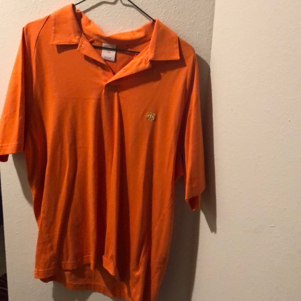 Orange Brooks Brothers polo